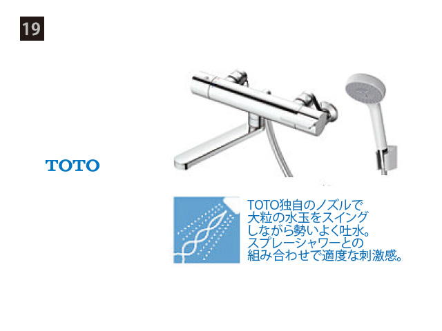 画像：TOTO 19. サーモスタット混合水栓