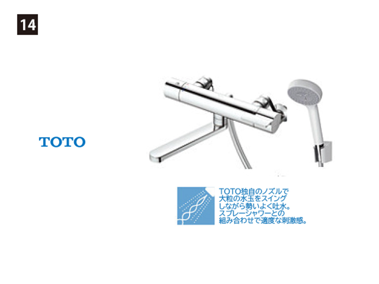 画像：TOTO サーモスタット混合水栓